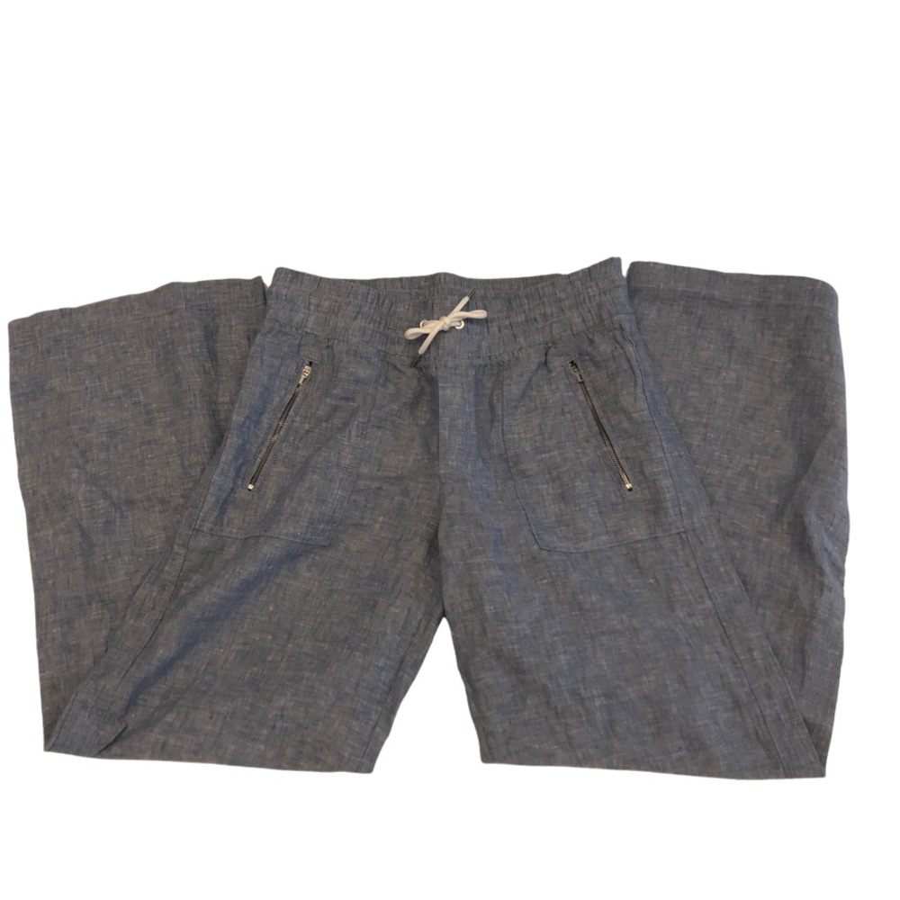 Athleta Cabo Linen Wide Leg Pant Size 6 - Picture 3 of 6